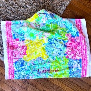 Lilly Pulitzer pottery barn baby towel “Caroline”
